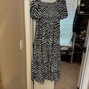 Zebra Print Women's Dress